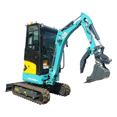 Lítil gröfu með upphituðu stýrishúsi